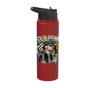 Anti-Racist Ska-Punk 2-Tone Chess Checked OI Rude Boy Stainless Steel Insulated Water Bottle