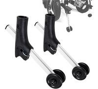 Anti-Rollover Wheelchair Assisstant Wheel, Anti Tippers Bracket, 5 Gears Height Adjustable, 1 Pair Aluminum Alloy Support Wheels, Universal, for The Elderly, Disabled