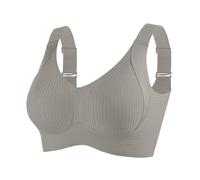 Anti Sagging Bras for Women UK, Full Coverage Ribbed Wireless Bralettes Bras, Adjustable Padded Everyday Bra, Womens Leisure Stretch Sports Underwear Soft Breathable Lingerie