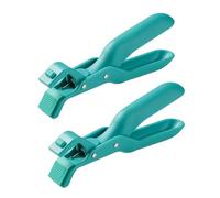 Anti Scald Bowl Gripper, Multi-Function Anti Scald Bowl Holder Clip, Hot Plate Gripper for Bowls & Dishes Non-Slip Microwave Air Fryer Tongs (Green-2PC)