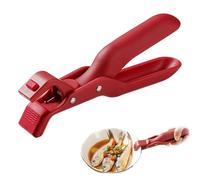 Anti Scald Bowl Gripper, Multi-Function Anti Scald Bowl Holder Clip, Hot Plate Gripper for Bowls & Dishes Non-Slip Microwave Air Fryer Tongs (Red-1PC)