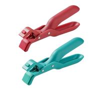 Anti Scald Bowl Gripper, Multi-Function Anti Scald Bowl Holder Clip, Hot Plate Gripper for Bowls & Dishes Non-Slip Microwave Air Fryer Tongs (Red+Green)