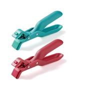 Anti Scald Bowl Holder Clip, 2 Pack Hot Plate Gripper Multi-Function Anti-Scald Bowl Clip for Bowls & Dishes Non-Slip Microwave Air Fryer Tongs (Green+Red)