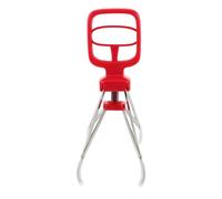 Anti Scald Bowl Plate Clamp with Four Claws for Plates and Deep Plates | Heat Resistant Plastic and Metal Build, Non Slip Handle Texture, Red Finish for Air Fryer Use