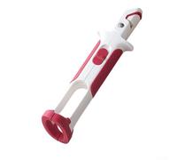 Anti scald clip with anti slip handle and silicone padding for secure grip on hot cookware, for use with air fryers, microwaves, and toaster ovens (White)