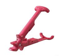 Anti scald clip with anti slip handle and silicone padding for secure grip on hot cookware, for use with air fryers, microwaves, and toaster ovens (Red)