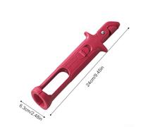 Anti scalding clip for kitchen use with silicone tips, designed for gripping hot steamed egg bowls and plates securely and safely with locking feature (Red)