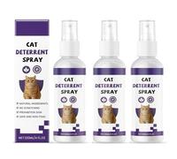 Anti Scratch Cat Spray, Cat Deterrent Spray Indoor & Outdoor, Safe & Effective Solution, Stops Scratching Furniture, Plants, Sofas, Carpets, Curtains, Keep for Furniture Restricted Cats (3PCS)