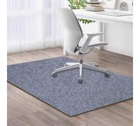Anti-Scratch Office Chair Mat for Hardwood Floors 5.5mm Thick Non-Slip Rug Multi-Purpose Desk Protector Gray 120x120cm - Floor Mat for Home & Office