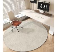 Anti-Scratch Round Floor Mat for Office Chair 40cm Non-Slip Rubber Desk Protector Rug Thick Hardwood Floor Mat Simple Style A Carpet for Home & Office Use