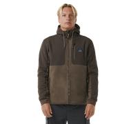 Anti-Series Search Hooded Zip Fleece Jacket in Rock