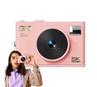 Anti-Shake 5k Camera, Du-al Lens 2.8inch Ips Hd Screen Autofocus Cameras, Zoom Travel Video Vlogging Camera, 11x7.15x3.7cm, Portable And Lightweight Build, Usb Rechargeable, For Taking Pictures