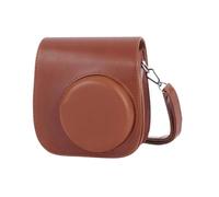 Anti-Shock Camera Rucksack Camera Travel Bag PU Leather Camera Bag & for Fu&ji&fi&lm for in&st&ax for Mi&ni 12/11/9/8 Retro Camera Protective Cover Shell Pouch Protector Scratchproof(Light Brown)