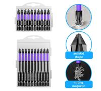 Anti-shock Strong Magnetic Screwdriver Bits D1 High Hardness Batch Head Non-slip Impact Driver Bit Sets for Power Drilling Tools