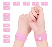 Anti-Sickness Travel Bands - Acupressure Wristbands for Motion Sickness and Nausea Relief (X6 Pairs (Pink))