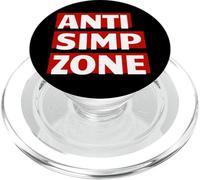 Anti Simp Zone No Simping Here Simp Police Meme Rizz Simps PopSockets PopGrip for MagSafe