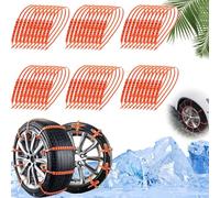 Anti Skid Snow Chains Car Winter Tire Wheels Chain,Snow Tire Chains For Cars For Suv,Reusable Anti Snow Chains Of Car,Portable Reusable Non-Slip Snow Mud Cable Tie Chain For Pickup Trucks (60PCS)