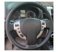 Anti-Skid Steering Wheel Cover For Nissan For Qashqai 2007-2013 For Rogue For X-Trail DIY Hand-stitched Black Artificial Leather Car Steering Wheel Cover(Gray)