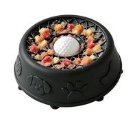 Anti-sling cat bowl, silicone suction cup, activity toy, interactive slow feeder bowl with rolling ball, for pets, puppies, dogs for feeding, eating and licking snacks, food, licking