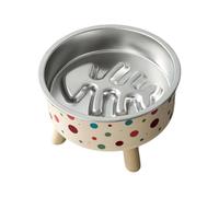 Anti-sling feeding bowl for dogs, raised stainless steel lick bowl for pets | Raised cat baby slow feeding bowl for indoor, dorm, home, apartment, kitchen, living room and on the B