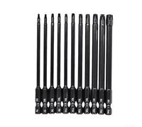 Anti-Slip 11 Piece Screwdriver Bit Kit with T8 T27 T35 T40 Security Bits and 14 Hex Shank for Power Screwdrivers