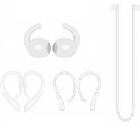 Anti-Slip 4 Sets Compatible with AirPods 2nd /1st Generation, Air Pods Adjustable Ear Hookds Earhook Tips Wing Tips Strap Earbuds Hooks for airpod 1/2, White a14p