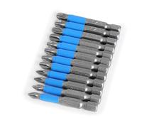 Anti-Slip 50mm Screw Driver Bit PH1/PZ1/PH2/PZ2/PH3/PZ3 Drill Alloy Steel High Pressure Repair Slotted Impact Working Hand Tools 12 Pieces