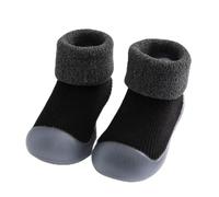 Anti Slip Baby Winter Thermal Sock Shoes Toddler Thick Fleece First Walking Shoes Warm Anti-collision Slipper Socks with Rubber Soles Kid Knit Pre-Walker Newborn Step Socks Girls Boys Home Shoes