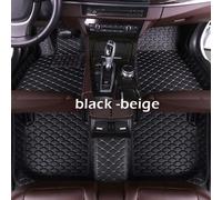 Anti-Slip Backing For VOLVO XC90 FIVE SEAT 2015 2016 2017 2018 2019 2020 2021 2022 Car Floor Mats Custom Auto Foot Pads Automobile Carpet Cover Accessory(Black-Beige)