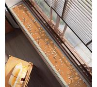 Anti-Slip Balcony Windowsill Mat Floral 20/30/40/60in Long, Cupboard/Cabinets Protector Decorator Liner, Patio Kitchen Absorbent Pad(B,8x40in (20x102cm))