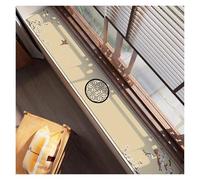 Anti-Slip Balcony Windowsill Mat Floral 20/30/40/60in Long, Cupboard/Cabinets Protector Decorator Liner, Patio Kitchen Absorbent Pad(E,6x40in (15x102cm))