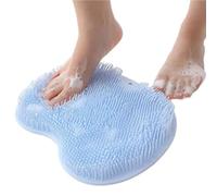 Anti-Slip Bath Brush Bath Foot Massager Mat with Suction Cup Design Shower Massage Brush Anti-Slip Scrubber for Relaxing Bath(Blue)