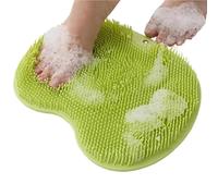 Anti-Slip Bath Brush Bath Foot Massager Mat with Suction Cup Design Shower Massage Brush Anti-Slip Scrubber for Relaxing Bath(Green)