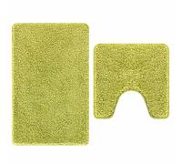 vidaXL Anti-slip Bath Mat Set 2 pcs Green PP