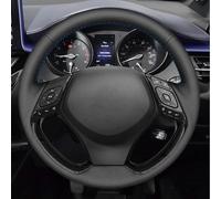 Anti-Slip Black Artificial Leather Braid Car Steering Wheel Cover For Toyota C-HR CHR 2016-2020 Auto Accessories(Titanium)