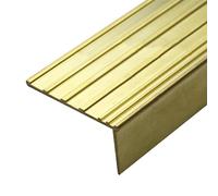 Anti Slip Brass Stair Edging Protector Cover, L-Shaped Flooring Threshold Nosing Strip, Staircases Step Nosing Guard Trim, Tile Marble Transition Bar(39x20mm)