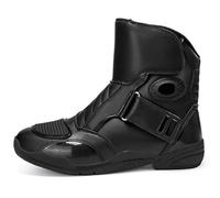 Anti-Slip Breathable Motorcycle Boots for Men Women, Biker Shoes Casual Sneakers Microfiber Professional Waterproof Ankle Support,Black,45
