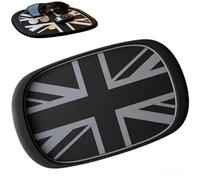 Anti Slip Car Dashboard Mat, Silicone Heat-Resistant Fixing Dash Pad with Union Jack Pattern Dashboard Grip Pad for Phones, Keys, Sunglasses (Black 1 Pc)