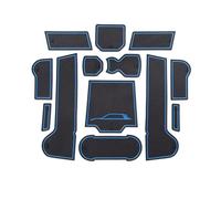 anti-slip Car Interior Rubber Anti-slip Mat Door Slot Pad Water Cup Cushion Accessories For T Roc A11 AC7 2017-2022 mats(Blu)