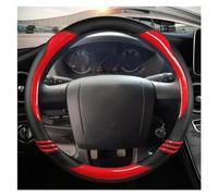 Anti-Slip Car Steering Wheel Cover Carbon Fibre Leather Car Steering Wheel Cover Auto Accessories For Fiat For Jumper For Relay For Ram For ProMaster(Red)