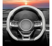 Anti-slip Car Steering Wheel Cover For Kia For Carnival For Ev6 For K4 For Ev9 Perforated Steering Wheel Cover Non-Slip Sweat-Absorbent Breathable(Green D-Shaped)