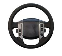 Anti-slip Car Steering Wheel Protector For Land For Rover For Old For Range For Rover Sport 2005-2008 Soft Artificial Leather Hand-stitched Car Steering Wheel Cover(White Thread)