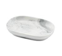 Anti Slip Ceramic Soap Dish - Marble Soap Dishes for Bathroom, Soap Tray Dish for Shower, Kitchen and Sink - Keep Soap Dry & Easy Cleaning - Moisture Proof and Mold Proof Soap Holder (Grey)