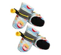 Anti-slip Dog Booties - 4X Drawstring Design Medium Dog Boots Paw Protectors - Lightweight Dirt-resistant Cat Shoes Skid-Resistant Soft Sole