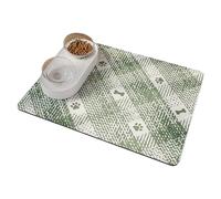 Anti-Slip Dog Bowl Mat - Waterproof Cat Feeder Pad,Reusable Dog Cat Feeding Mats, Non Slip Waterproof Cat Feeder Pad for Cat Food at Home
