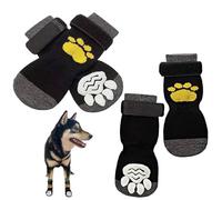 Anti Slip Dog Socks,2 PCS Waterproof & Non-Slip Dog Socks with Adjustable Straps Paw Protector Booties for Injured Paws Stop Licking Ideal for Indoor Outdoor Walking on Hardwood Floors (M)