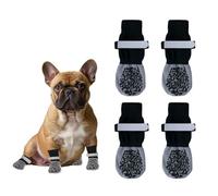 Anti Slip Dog Socks to Prevent Licking Paws, Dog Booties Shoes for Hot Pavement, Dog Socks with Grippers for Hardwood Floors, Senior Dog, Paw Protector (XL, Leopard Design)