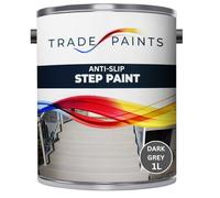 Anti-Slip Doorstep & Floor Paint - Suitable For Brick, Concrete, Masonry, Wood, Metal Surfaces - Step & Floors (Dark Grey, 1 Litre)