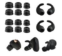 Anti-Slip Double Flange Ear Tips for Sony Earbuds Replacement Ear Hooks for Sony WF-1000XM4/WF-C500/Linkbuds S Earbuds Tips Black