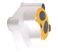 Anti Slip Double Layer Step Stool for Hand Washing | Plastic, Yellow Cartoon Car Shape with Panda Pattern, Nursery Use, Practical Anti Slip Support